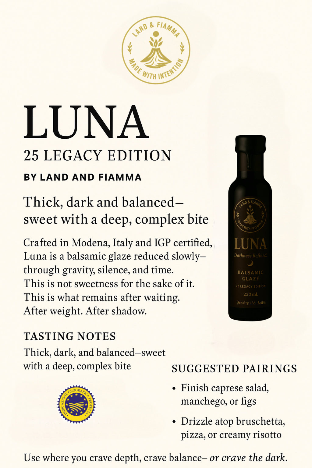 Luna Balsamic 25 Legacy Edition