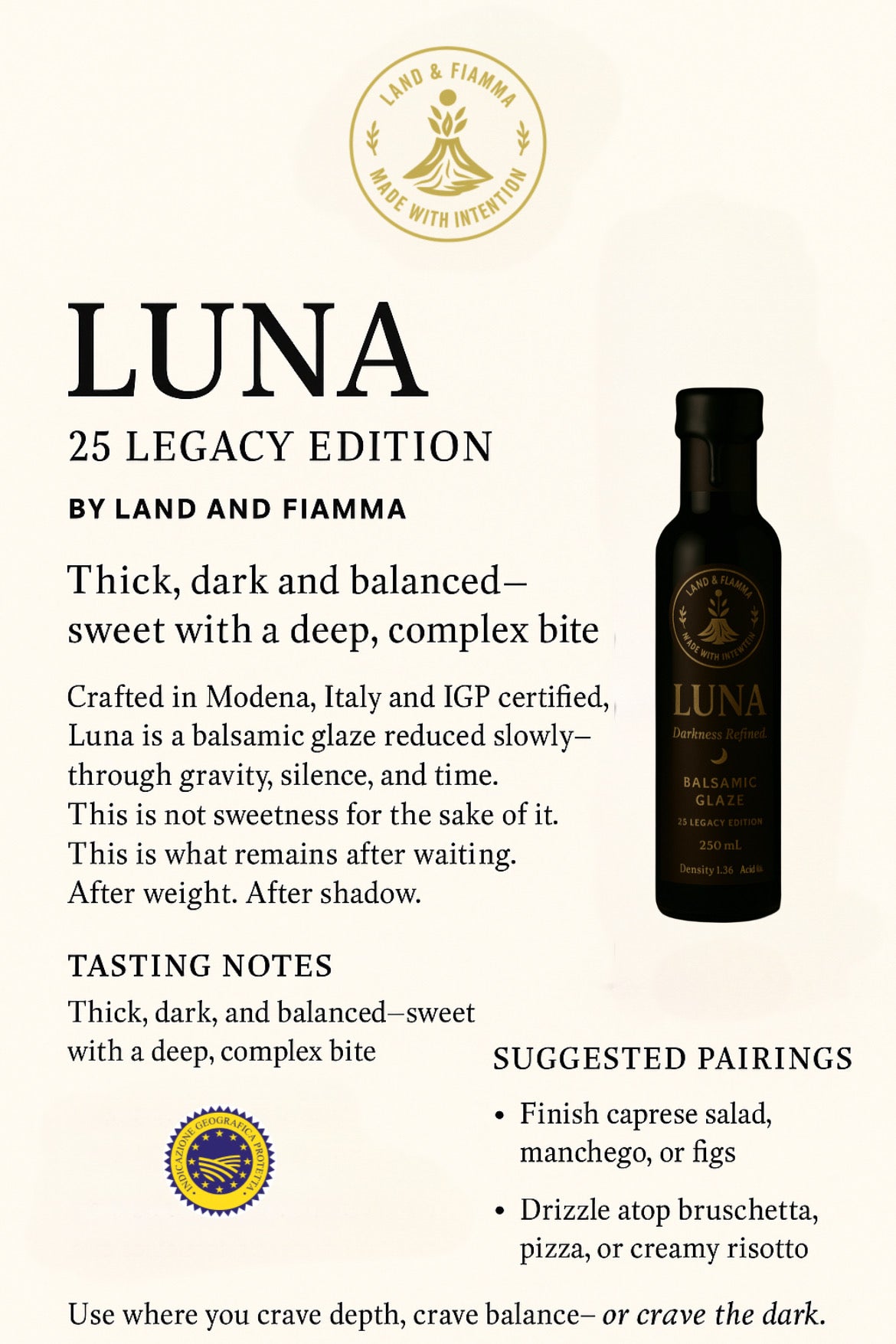 Luna Balsamic 25 Legacy Edition