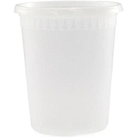 32oz Plastic Soup Container Combo With Lids