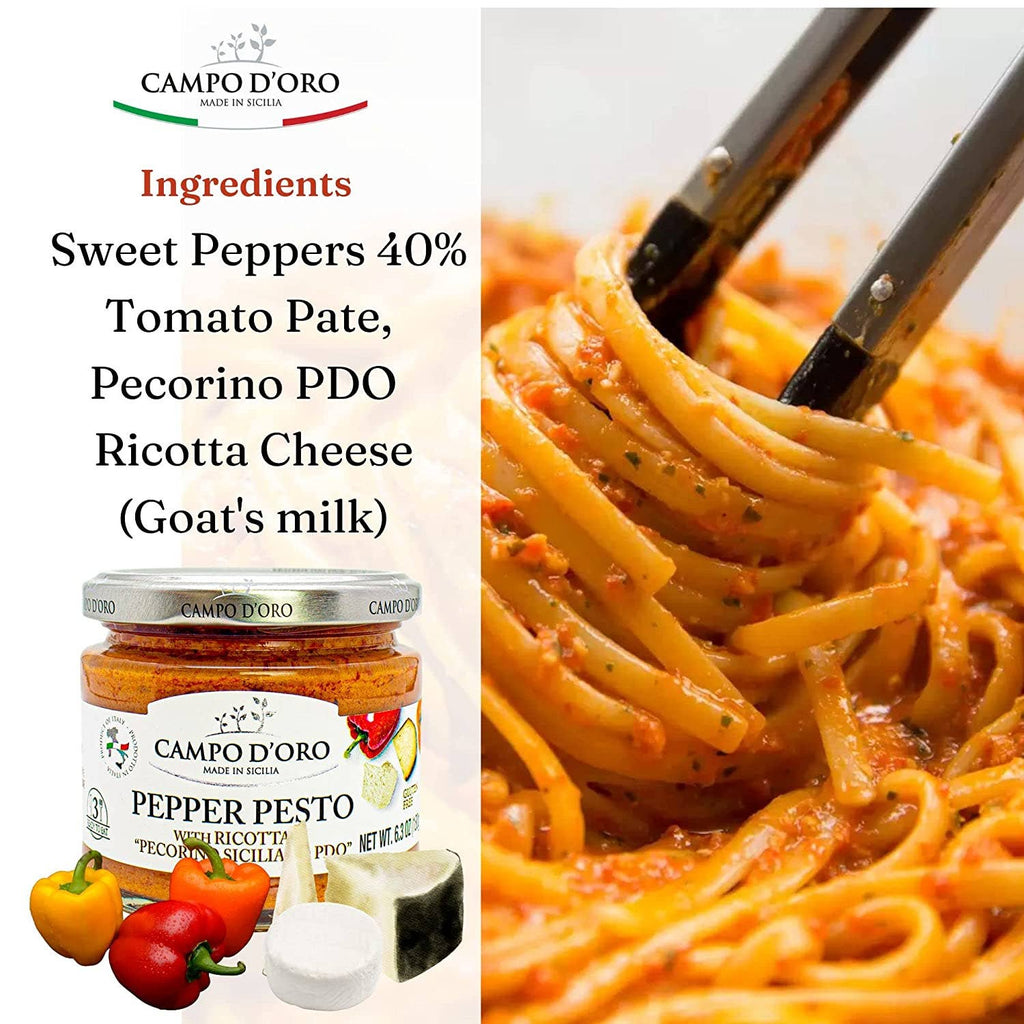 Campo D'Oro Sicilian Pepper Pesto Ricotta and Pecorino 6.3oz