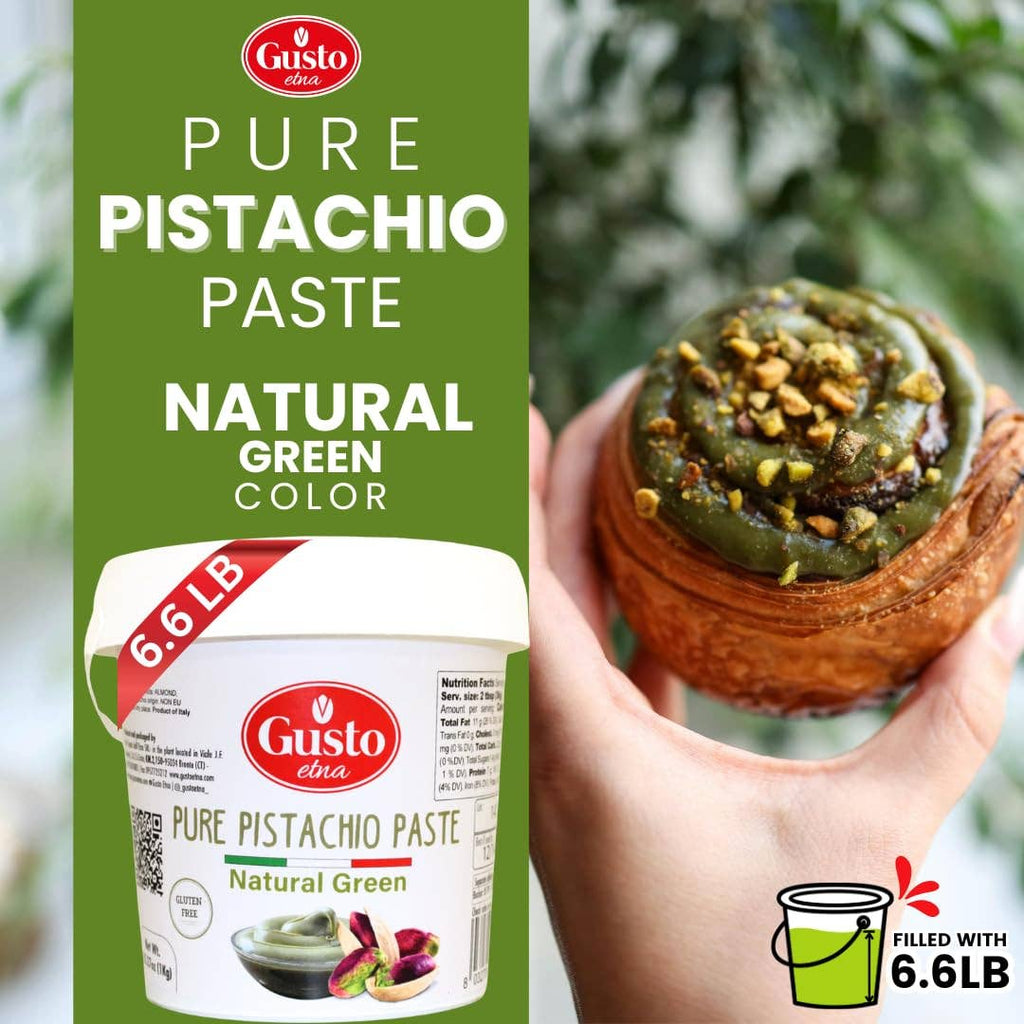 Gusto Etna 100% Pistachio Paste – 3kg / 6.6 lb