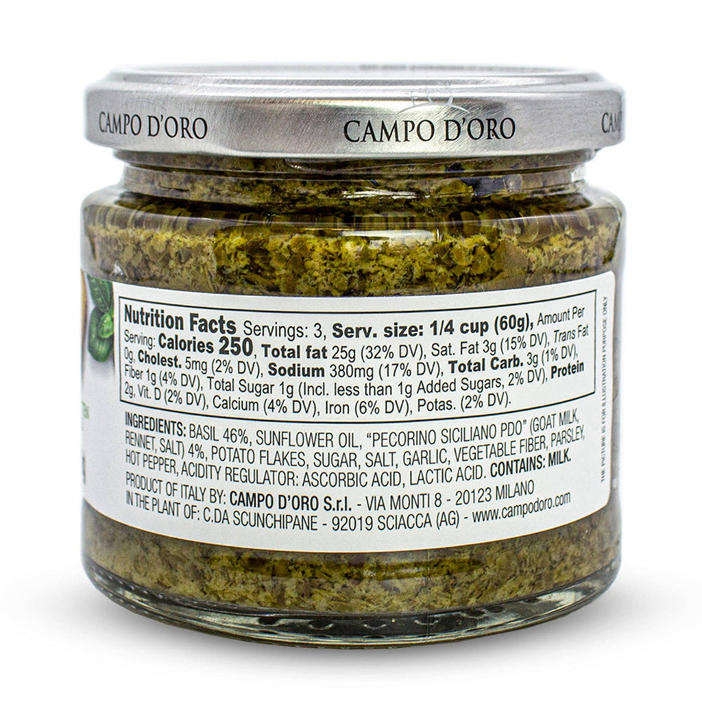 Campo D'Oro, Sicilian Pesto with Pecorino, 6.35 oz