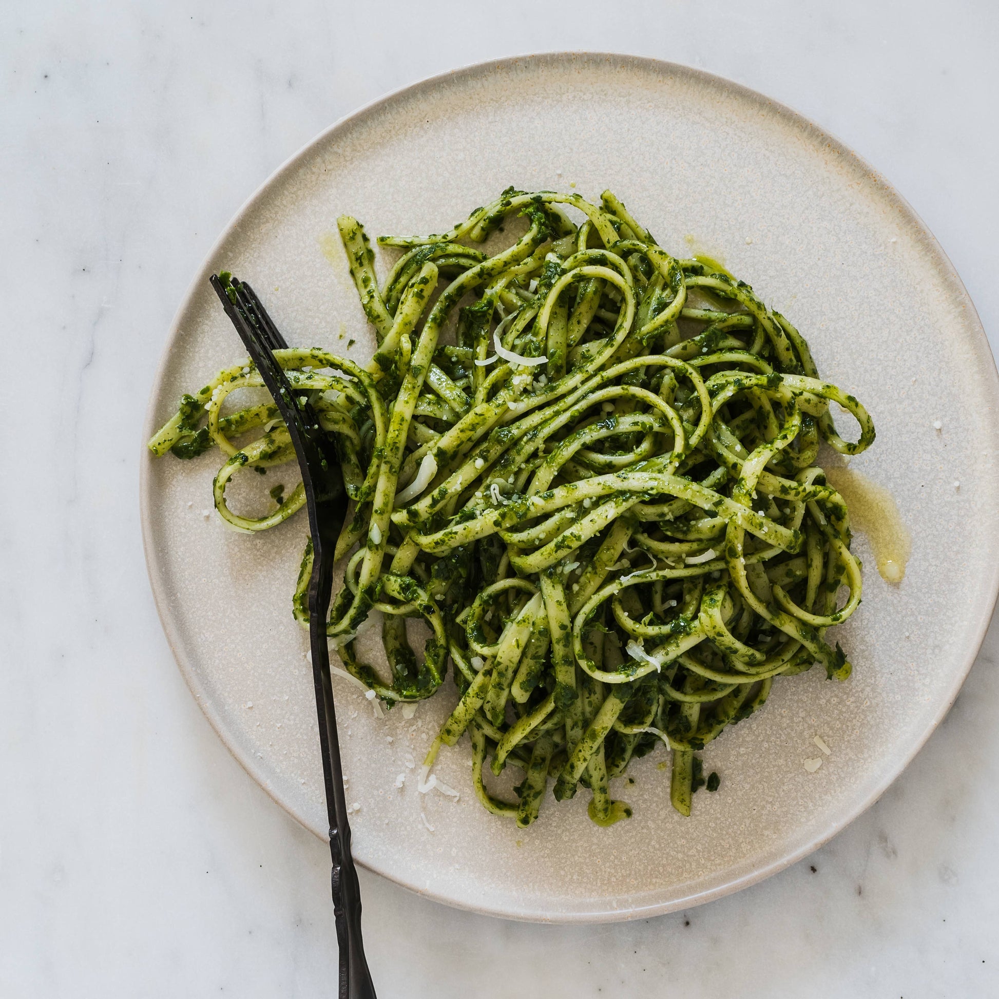 Organic Garlic and Basil Linguine - Flavored Italian Pasta